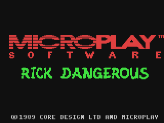 Rick Dangerous [Kixx] title screen for Commodore 64
